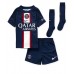 Paris Saint-Germain Kylian Mbappe #7 Hemmaställ Barn 2022-23 Korta ärmar (+ Korta byxor)
